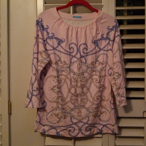 J. McLaughlin Tops J Mclaughlin 34 Sleeve Gathered Neckline Top